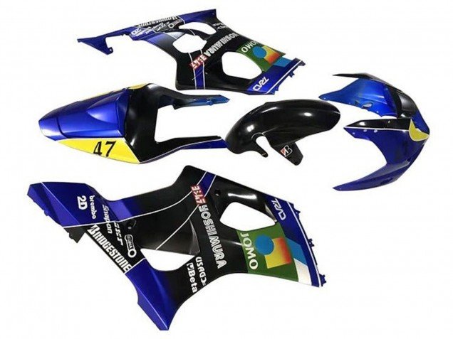 2003-2004 Blue Yellow Black JOMO Suzuki GSXR 1000 Motorcycle Fairings
