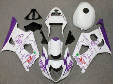 2003-2004 White Purple Corona Alstare Suzuki GSXR 1000 Motorcycle Fairings