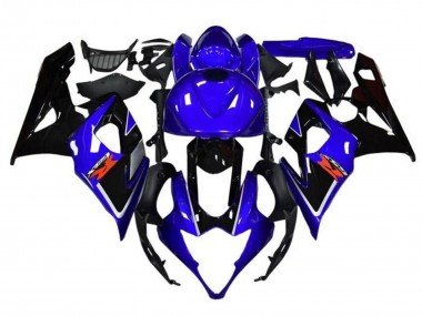 2005-2006 Blue Black White Stripe Suzuki GSXR 1000 Motorcycle Fairings