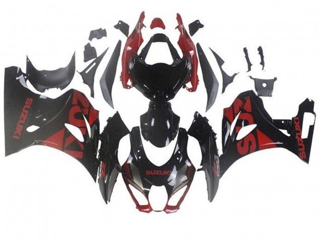 2017-2024 Black Dark Red Suzuki GSXR1000 Motorcycle Fairings