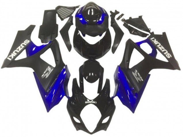 2007-2008 Glossy Black Matte Black Blue Grey Suzuki GSXR 1000 Motorcycle Fairings
