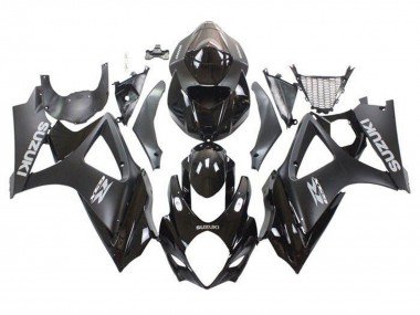 2007-2008 Glossy Black Matte Black Grey Suzuki GSXR 1000 Motorcycle Fairings