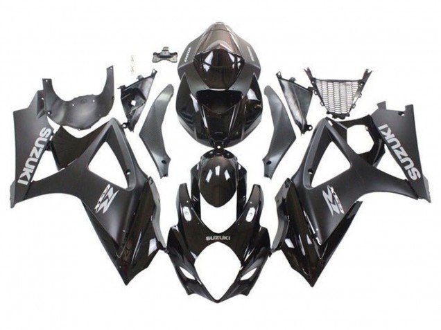 2007-2008 Glossy Black Matte Black Grey Suzuki GSXR 1000 Motorcycle Fairings