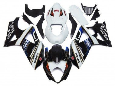 2007-2008 White Blue Black VIRU Suzuki GSXR 1000 Motorcycle Fairings