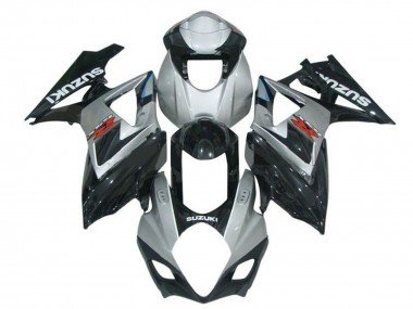 2007-2008 Grey Glossy Black Red White Suzuki GSXR 1000 Motorcycle Fairings
