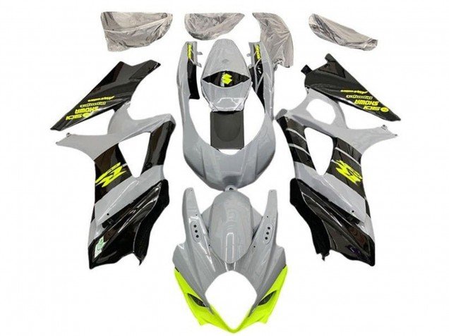 2007-2008 Nardo Grey Neon Yellow Black Suzuki GSXR 1000 Motorcycle Fairings
