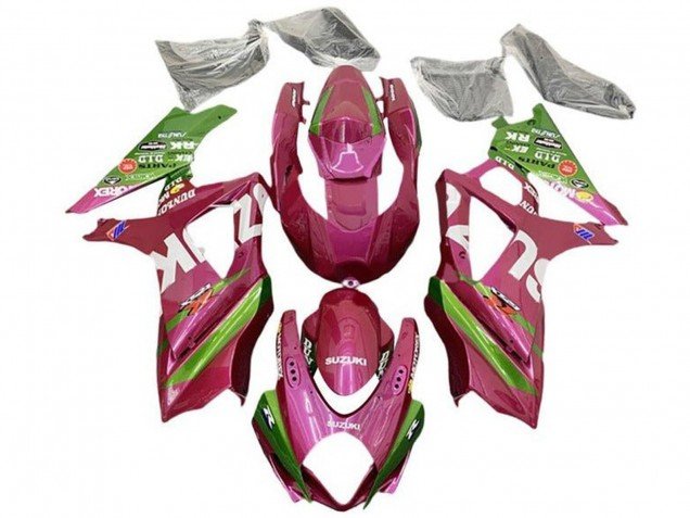 2007-2008 Pink Green White Suzuki GSXR 1000 Motorcycle Fairings