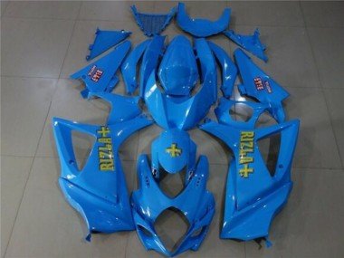 2007-2008 Blue Gold Rizla Suzuki GSXR 1000 Motorcycle Fairings