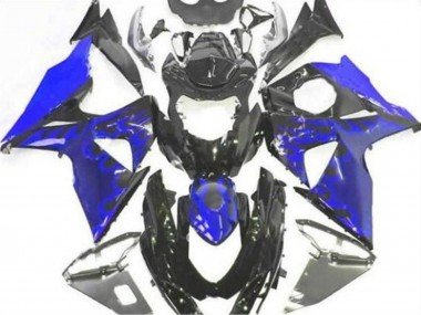 2009-2016 Glossy Black Blue Flame Suzuki GSXR 1000 Motorcycle Fairing