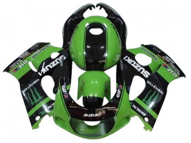 1996-2000 Green Black Monster Suzuki GSXR 600 / GSXR 750 Motorcycle Fairings