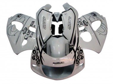 1996-2000 White Black Corona Extra Suzuki GSXR 600 / GSXR 750 Motorcycle Fairings