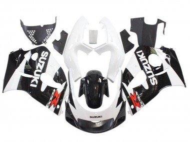 1996-2000 White Black Red Suzuki GSXR 600 / GSXR 750 Motorcycle Fairings