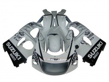 1996-2000 White Black Tribal Corona Suzuki GSXR 600 / GSXR 750 Motorcycle Fairings