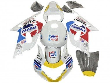 2001-2003 White Blue Red Yellow Pepsi Suzuki GSXR 600 / GSXR 750 Motorcycle Fairings