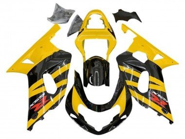 2001-2003 Yellow Black Stripe Red Suzuki GSXR 600 / GSXR 750 Motorcycle Fairings