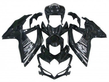 2008-2010 Glossy Black Grey Suzuki GSXR 600 / GSXR 750 Motorcycle Fairings