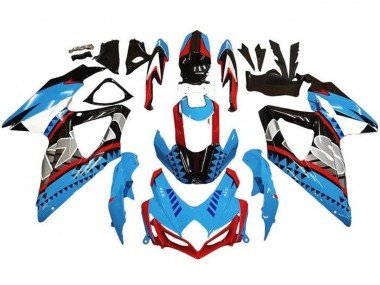 2008-2010 Blue Red Black Shape Suzuki GSXR 600 / GSXR 750 Motorcycle Fairings
