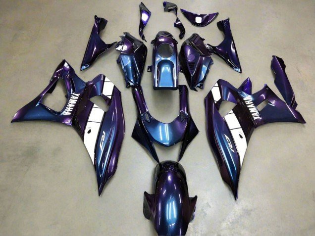 2021-2024 Chameleon Blue Purple White Yamaha YZF R7 Motorcycle Fairings