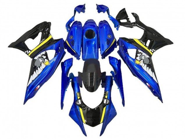 2021-2024 Blue Black Yellow Shark Yamaha YZF R7 Motorcycle Fairings