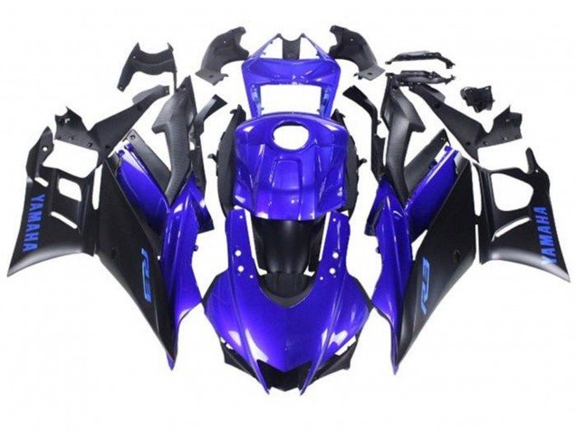 2019-2021 Blue Matte Black Yamaha YZF R3/R25 Motorcycle Fairings