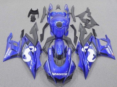 2019-2021 Blue White Black MoviStar Yamaha YZF R3/R25 Motorcycle Fairings