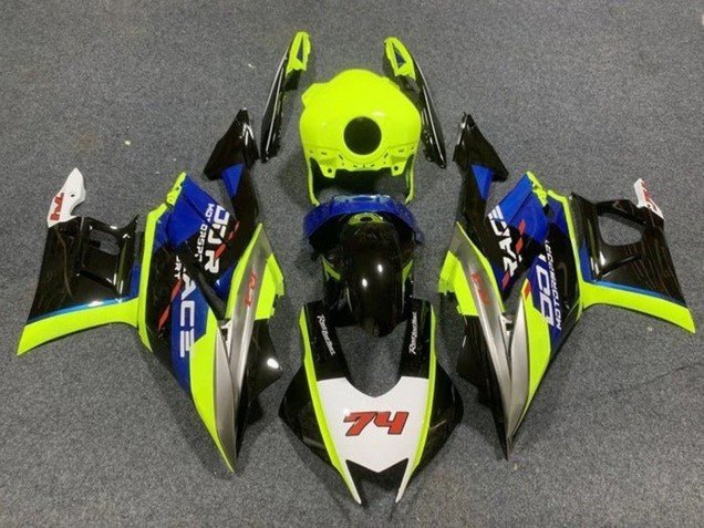 2019-2021 Neon Yellow White Blue Black 74 Yamaha YZF R3/R25 Motorcycle Fairings