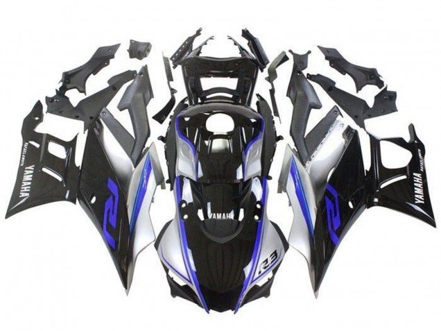 2019-2021 Silver Blue Black Yamaha YZF R3/R25 Motorcycle Fairings