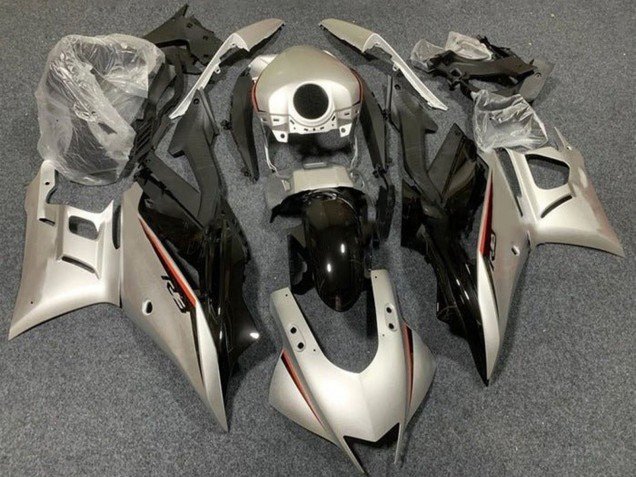 2019-2021 Light Gold Glossy Black Yamaha YZF R3/R25 Motorcycle Fairings