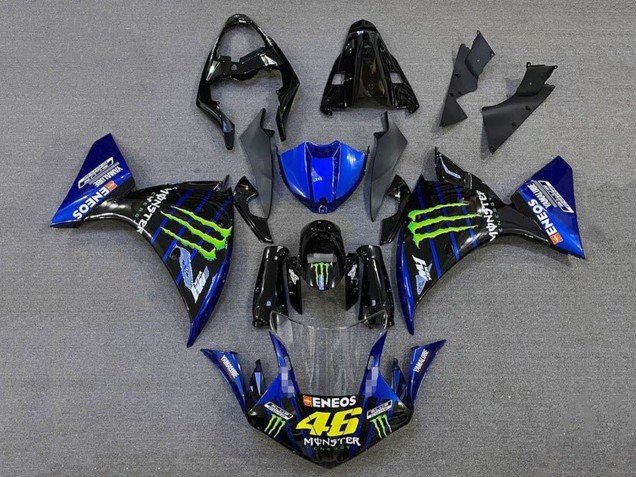 2009-2011 Blue Glossy Black Green Monster Energy Yamaha YZF 1000 R1 Motorcycle Fairings