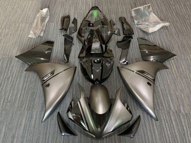 2009-2011 Glossy Black Matte Grey Yamaha YZF 1000 R1 Motorcycle Fairings