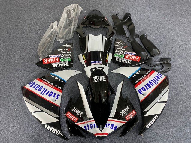 2009-2011 White Black Red Sterilgarda Racing Yamaha YZF 1000 R1 Motorcycle Fairings