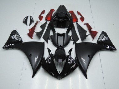 2009-2011 Glossy Black Matte Black White Decal Red Yamaha YZF 1000 R1 Motorcycle Fairings