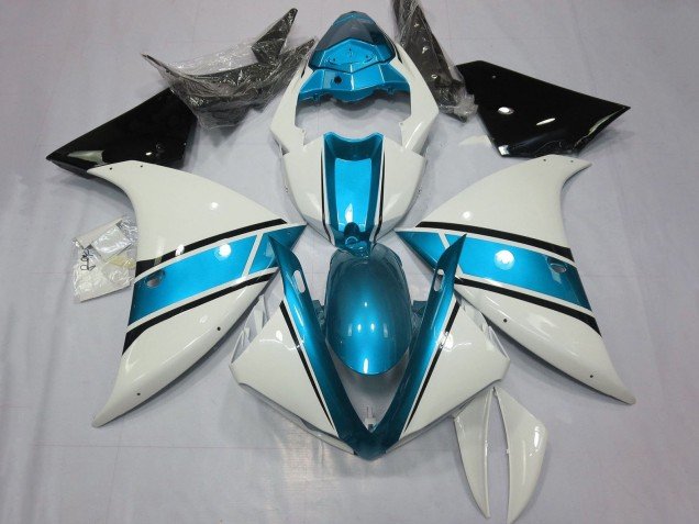 2009-2011 White Light Blue Black Yamaha YZF 1000 R1 Motorcycle Fairings