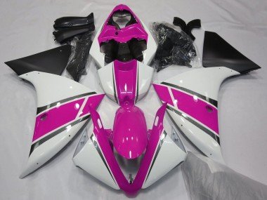 2009-2011 White Pink Black Yamaha YZF 1000 R1 Motorcycle Fairings