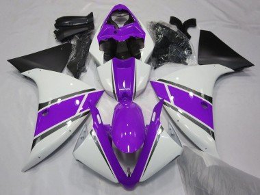2009-2011 White Purple Black Yamaha YZF 1000 R1 Motorcycle Fairings