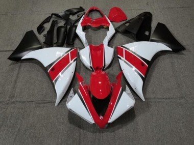 2012-2014 Red White Matte Black Yamaha YZF 1000 R1 Motorcycle Fairings