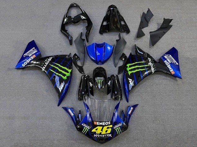 2012-2014 Glossy Black Blue Green Monster Energy ENEOS Yamalube Yamaha YZF 1000 R1 Motorcycle Fairings
