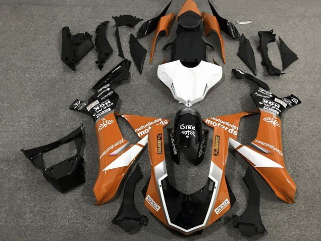 2015-2019 Orange White Glossy Black Yamaha YZF 1000 R1 Motorcycle Fairings