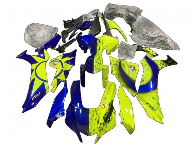 2020-2025 Blue Yellow Sun Moon Yamaha YZF 1000 R1 Motorcycle Fairings