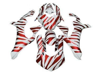 2020-2025 White Red Zebra Yamaha YZF 1000 R1 Motorcycle Fairings