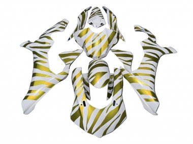 2020-2025 White Gold Zebra Yamaha YZF 1000 R1 Motorcycle Fairings