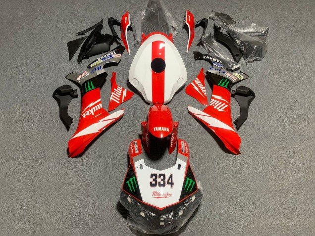 2020-2025 White Red Black Green Monster Milwaukee Yamaha YZF 1000 R1 Motorcycle Fairing