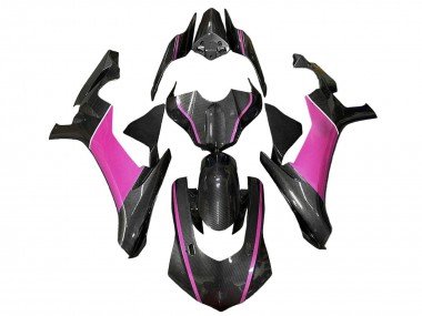 2020-2025 Faux Carbon Fiber Pink Yamaha YZF 1000 R1 Motorcycle Fairings