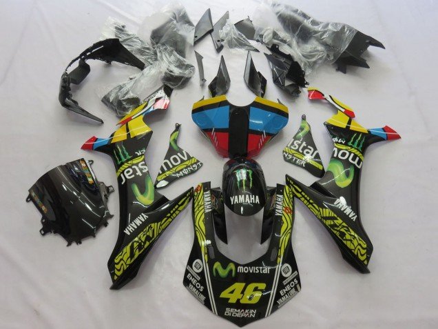 2020-2025 Yellow Blue Red Black Green MoviStar Monster Semakin Didepan Yamaha YZF 1000 R1 Motorcycle Fairings