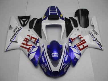 1998-1999 White Blue Red Yellow Fiat Petronas Motul Yamaha YZF 1000 R1 Motorcycle Fairings