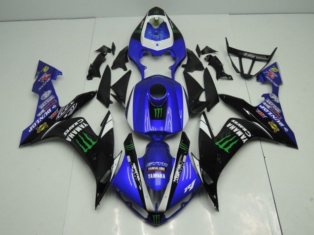 2004-2006 Blue White Black Green Monster Energy Yamaha YZF 1000 R1 Motorcycle Fairings