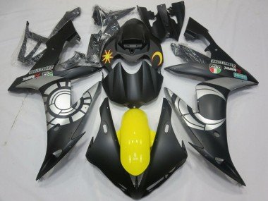 2004-2006 Matte Black Silver Yellow Yamaha YZF 1000 R1 Motorcycle Fairings