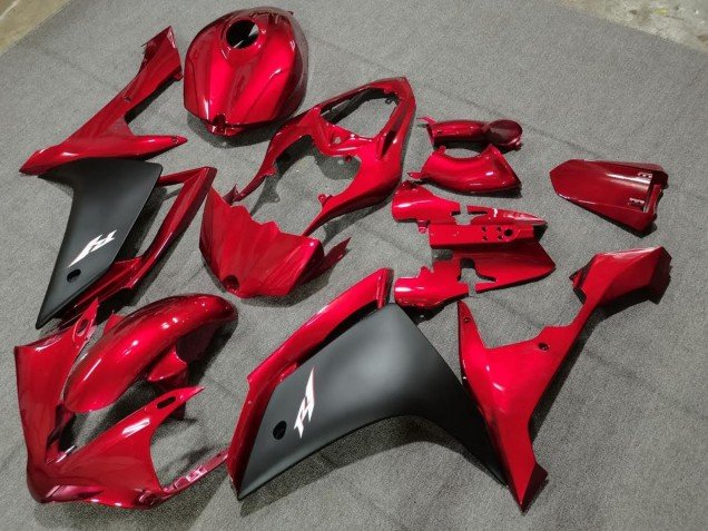 2004-2006 Red Matte Black Yamaha YZF 1000 R1 Motorcycle Fairings