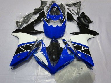 2007-2008 Blue White Black Yamaha YZF 1000 R1 Bike Fairings