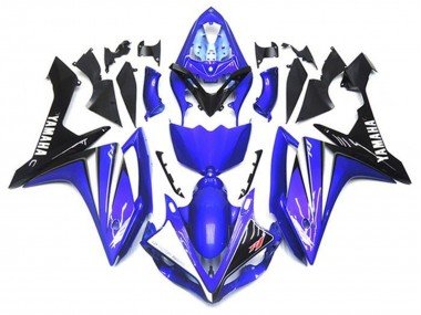 2007-2008 Blue White Black Yamaha YZF 1000 R1 Motorcycle Fairing Kits